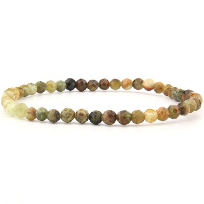 Bracelet grenat vert facetté 4 mm