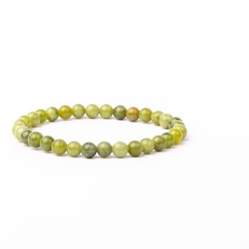 Bracelet de pierres précieuses de jade vert