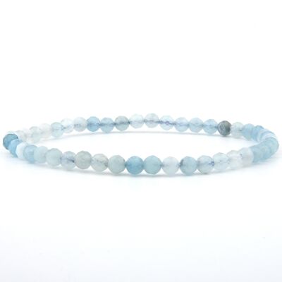 Aquamarine bracelet faceted 4 mm