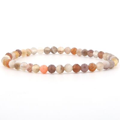 Bracelet agate du Botswana facetté 4 mm