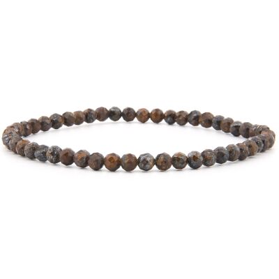 Bronzite bracelet faceted 4 mm