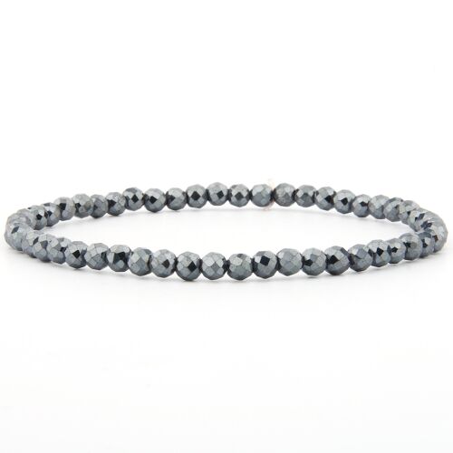 bracelet femme hématite facettée fait main