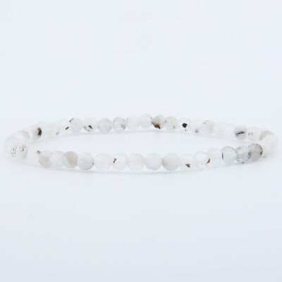 Moonstone bracelet faceted 4 mm