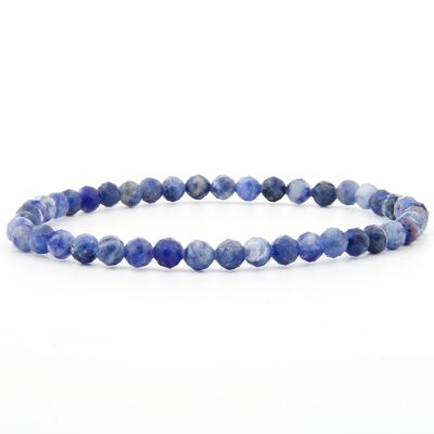 Bracciale in sodalite sfaccettato 4 mm