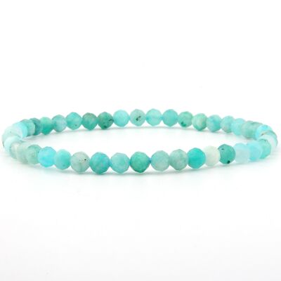 Bracelet Amazonite facetté 4 mm