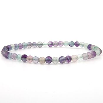 Bracelet fluorine facetté 4 mm