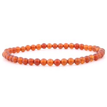 Bracelet grenat orange 4 mm