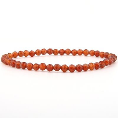 Orange garnet bracelet faceted 4 mm
