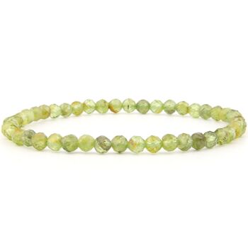 Bracelet péridot facetté 4 mm