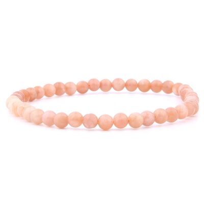 Pink moonstone bracelet 4 mm