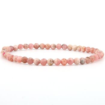 Bracelet rhodochrosite facetté 4 mm