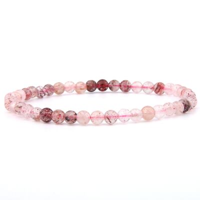 Strawberry quartz bracelet 4 mm