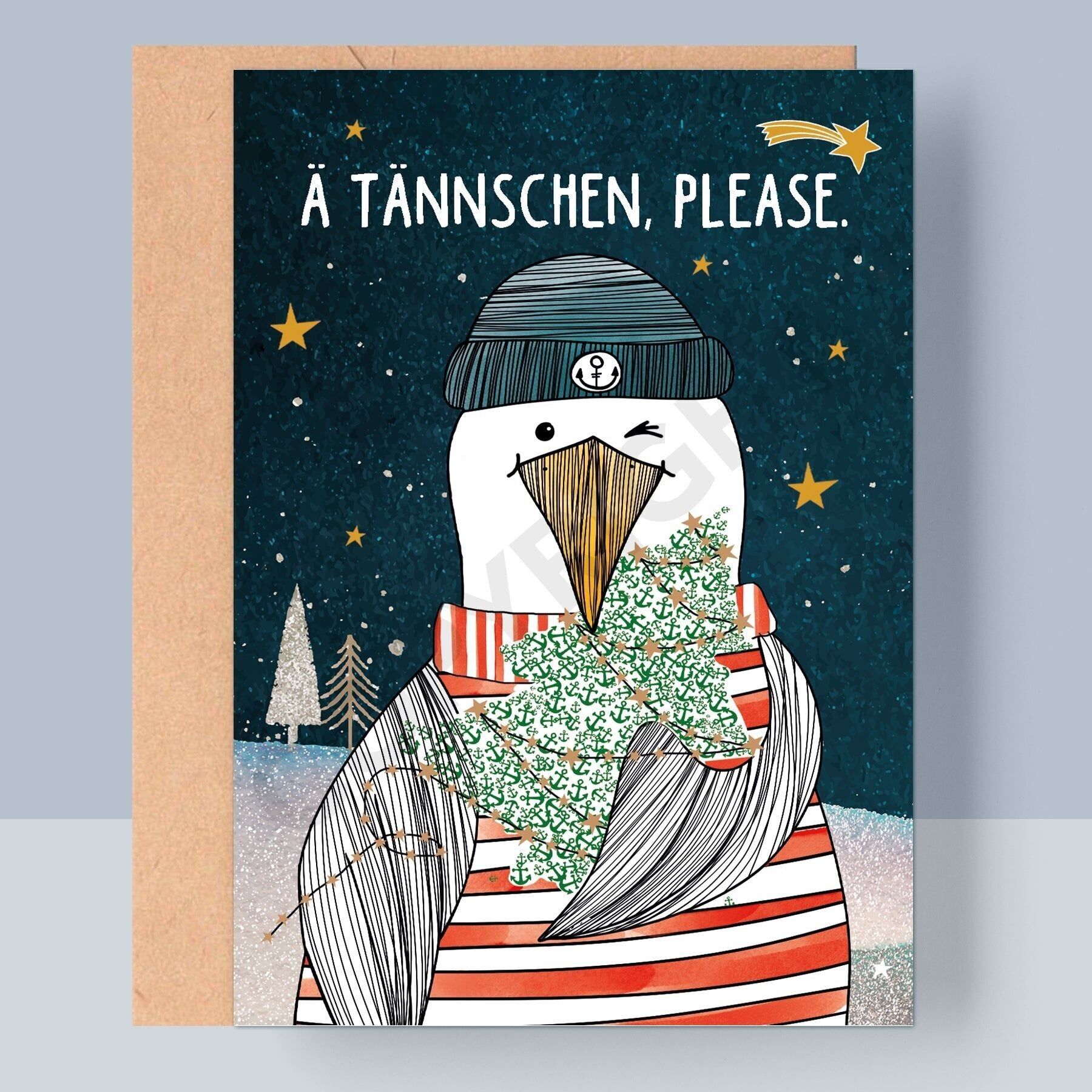 BIGLIETTO PIEGATO DI NATALE - ÄNNSNCHEN, PER FAVORE