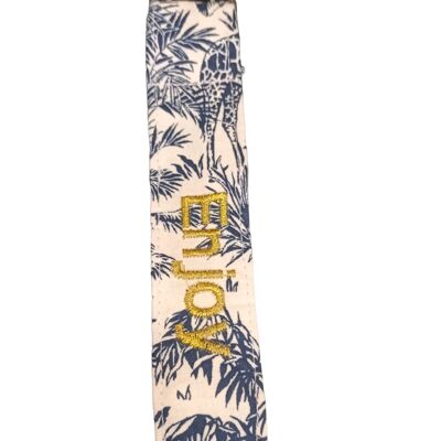 canvas de jouy jungle key ring