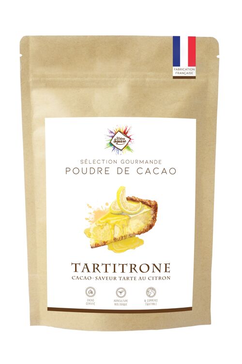 Tartitrone - Poudre de cacao  pour chocolat chaud saveur tarte au citron