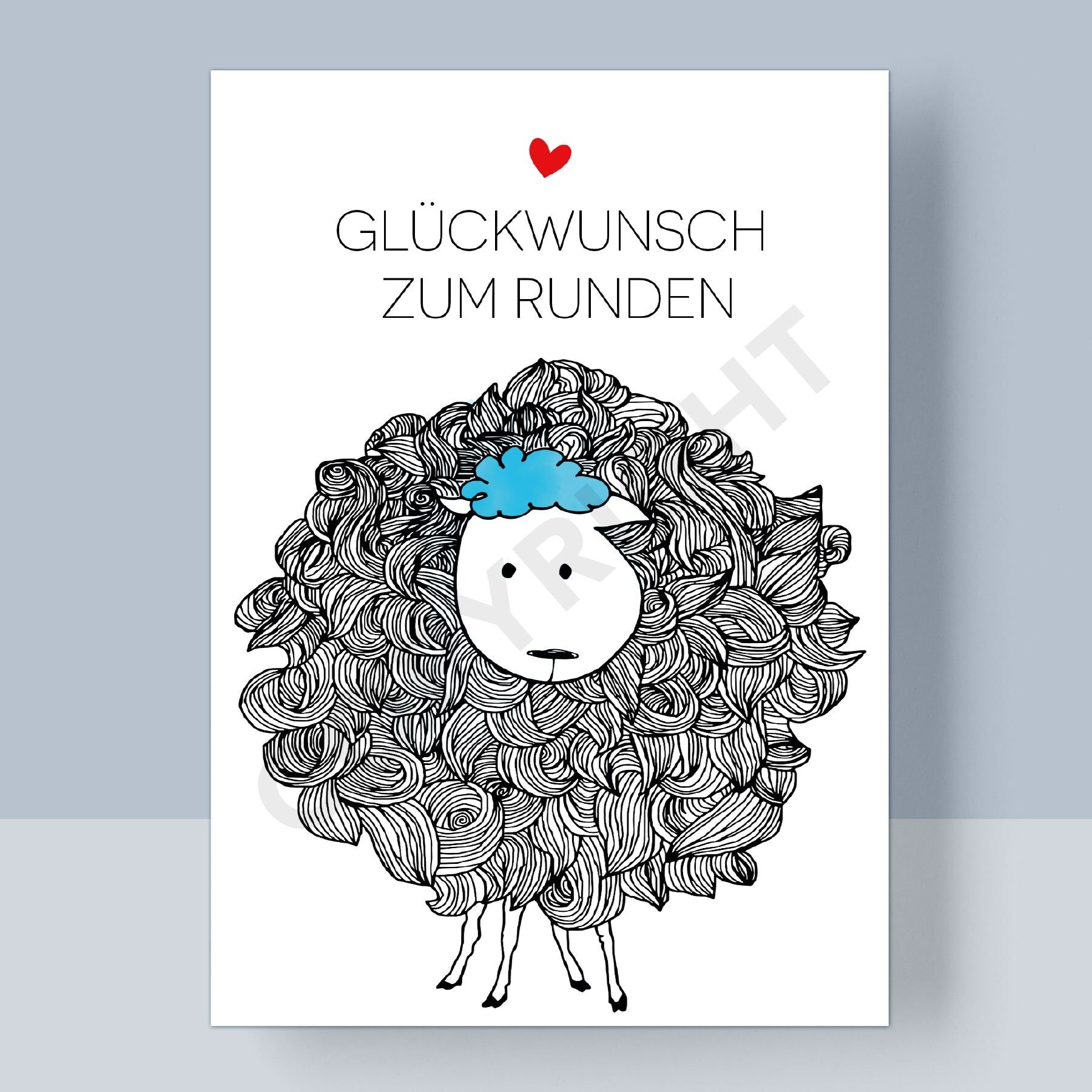 CARTOLINA - CONGRATULAZIONI PER IL TONDO