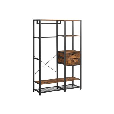 Industrial style clothes rack for bedrooms 120 x 40 x 180 cm (L x W x H)