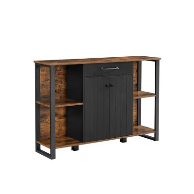 Industrial style kitchen cabinet with drawer 120 x 30 x 80 cm (L x W x H)
