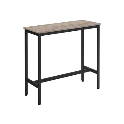 Rectangular bar table in greige black 100 x 40 x 90 cm (L x W x H)