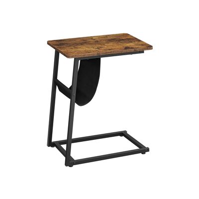 C-shaped side table in industrial style 50 x 35 x 62 cm (L x W x H)