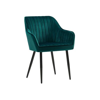 Set of 2 turquoise dining room armchairs 62.5 x 60 x 85 cm (L x W x H)