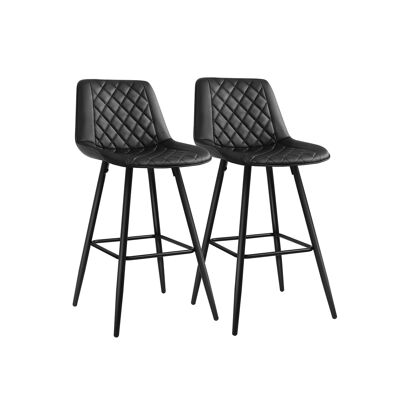 Black bar stool 47 x 51 x 98 cm (L x W x H) 34 x 30 cm (L x W)