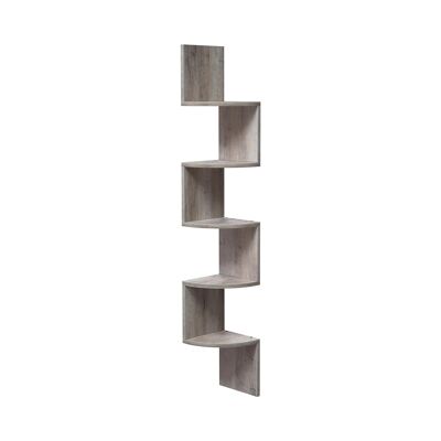 Gray corner shelf 20 x 20 x 127.5 cm (L x W x H)