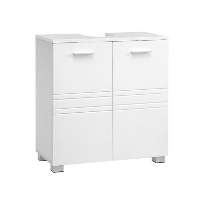 White washbasin cabinet 60 x 30 x 63 cm (L x W x H) 20 x 15 cm (L x W)