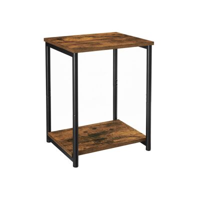Brown and black vintage side table 40 x 30 x 50 cm (L x W x H)