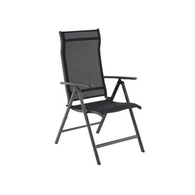 Set of 4 black garden chairs 56 x 70 x 106 cm (L x W x H)