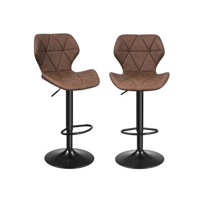 Dark brown bar stool 48 x 52 x (90-112) cm (LxWxH)