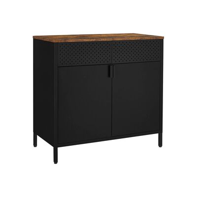 Brown-black vintage storage cabinet 80 x 40 x 76 cm (L x W x H)