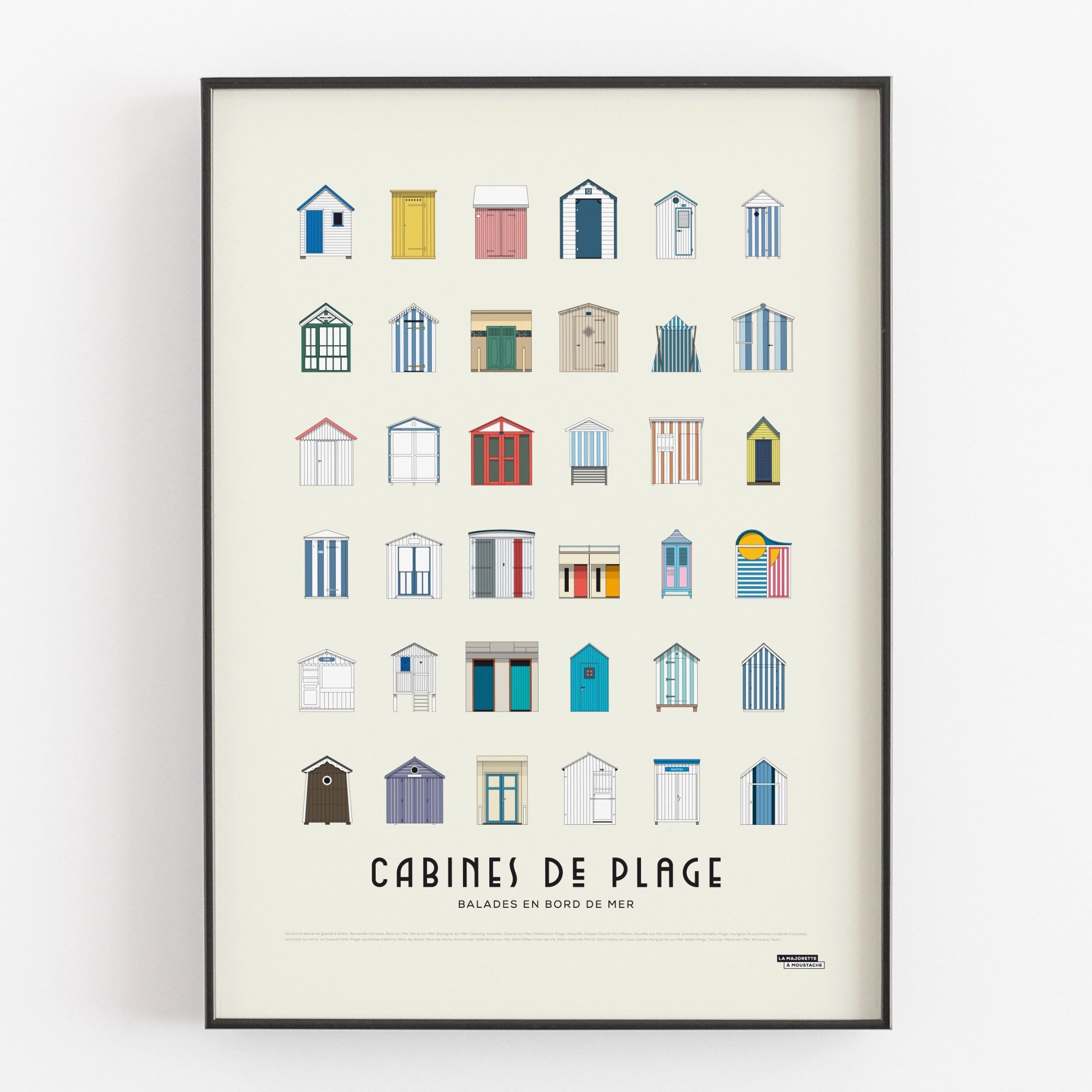 Strandhütten-Poster - 50x70 cm