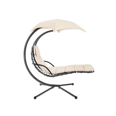 Beige floating lounge chair 185 x 108 x 195 cm (L x W x H)