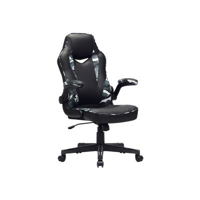 Office chair camouflage black 5 x 64 x (110-120) cm (L x W x H)