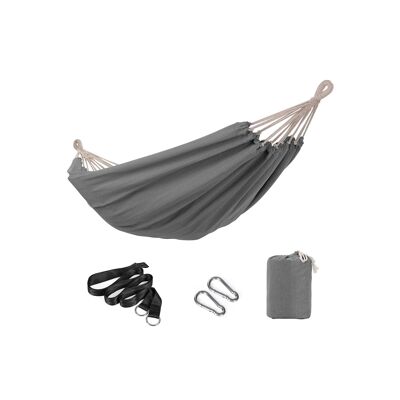 The hammock can be loaded up to 300 kg 210 x 150 cm (L x W)
