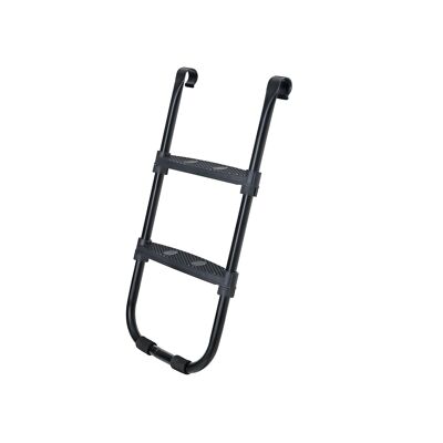 Trampoline ladder with wide steps, black 40.6 x 7.3 cm (L x W)