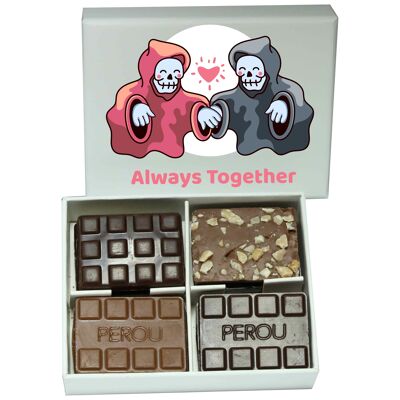 Coffret 12 chocolats LES AMOUREUX D'HALLOWEEN