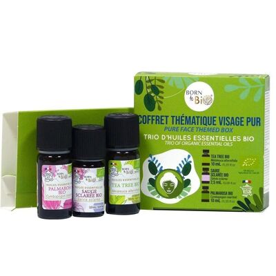 Pure face thematic box - Trio of certified organic essential oils