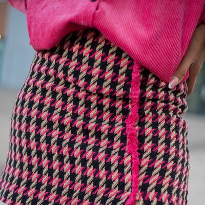 Nina tweed-effect mini skirt