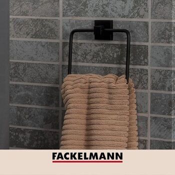 Anneau porte-serviette noir mat Fackelmann New York 4
