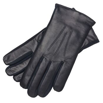 Gants en cuir bleu marine Sassari 6