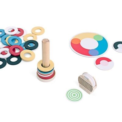 Carrera combinada de colores - Juguete de madera - Juego activo - BS Toys