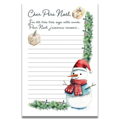 WATERCOLOR CHRISTMAS LIST CARD