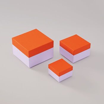 Boîte de rangement, petite, bord coupant, lavande mandarine 2