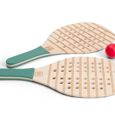 Raquettes de Padel - Jouet en bois - Jeu d'extérieur - Jeu de balle enfants - BS Toys