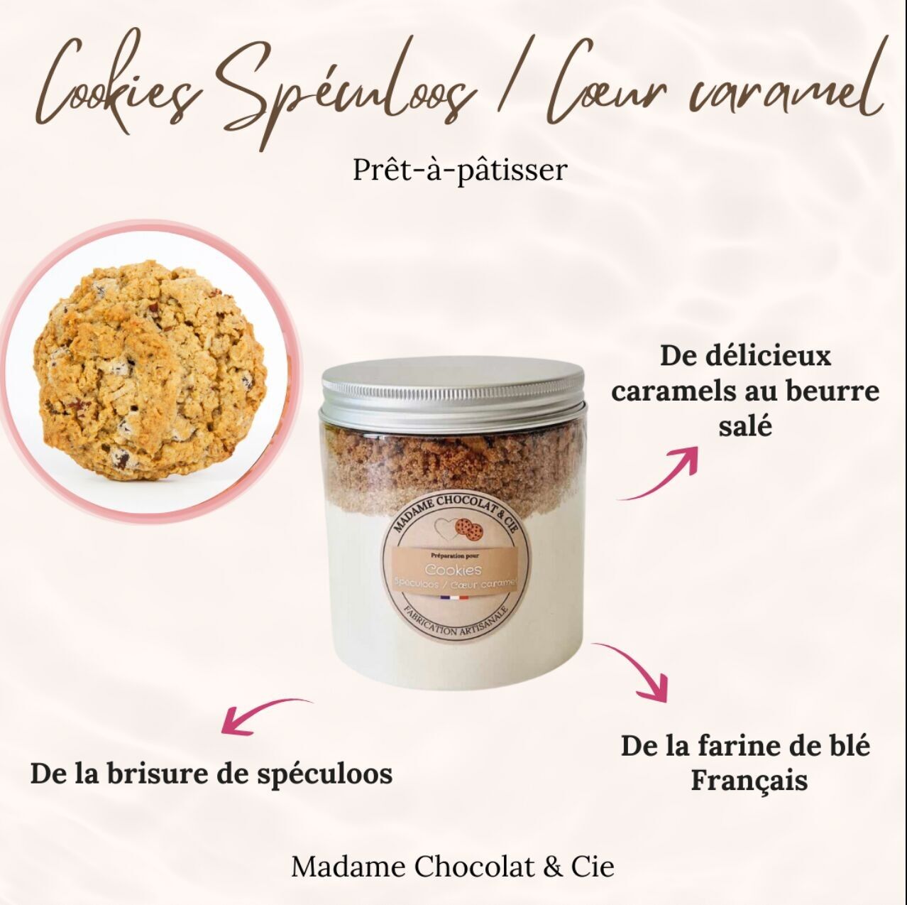 Galletas en polvo speculoos/centro de caramelo