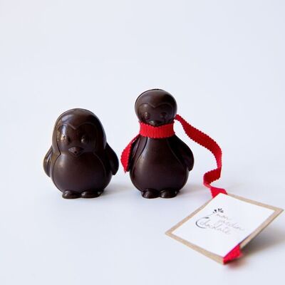 Pingüinos de chocolate amargo