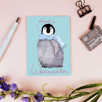 Carte postale bébé pingouin 3