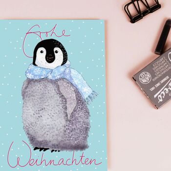 Carte postale bébé pingouin 5